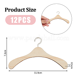 12Pcs Wood Doll Hangers&nbsp;DIY-FH0006-63B