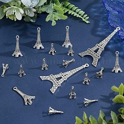 98Pcs 3 Style Tibetan Style Alloy Pendants&nbsp;TIBEP-NB0001-28