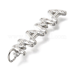 Mother's Day Brass Micro Pave Cubic Zirconia Pendants&nbsp;KK-V007-26P