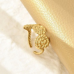 304 Stainless Steel Cuff Rings for Women&nbsp;RJEW-G338-22G