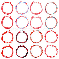 32Pcs 8 Styles Polyester & Spandex Cord Braided Bead Bracelets&nbsp;BJEW-TAC0065