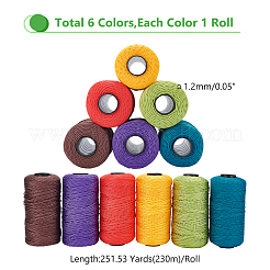 6 Roll 6 Colors 3-Ply Polypropylene Fiber Ice Silk Hand Knitting Light Body Yarn&nbsp;OCOR-WR0001-41
