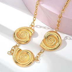 304 Stainless Steel 3 Snail Bib Necklaces for Women&nbsp;NJEW-Z061-05G-02