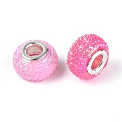 Large Hole Resin Rhinestone European Beads&nbsp;OPDL-T003-01F