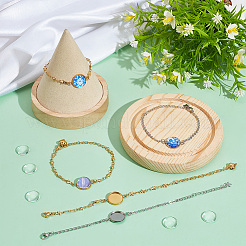 DIY Blank Dome Link Bracelet Maknig Kit&nbsp;DIY-NB0010-47A