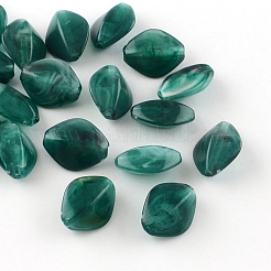 Rhombus Imitation Gemstone Acrylic Beads&nbsp;OACR-R037A-M
