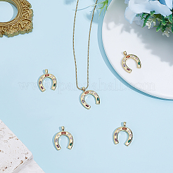 5Pcs Brass Micro Pave Cubic Zirconia Pendants&nbsp;KK-ME0003-81