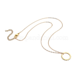 201 Stainless Steel Sun Pendant Necklaces&nbsp;NJEW-JN03025