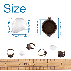 Finger Rings Making Kits&nbsp;DIY-FW0001-12