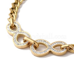 304 Stainless Steel Micro Pave Cubic Zirconia Bracelet&nbsp;LS-BJEW-C070-02G