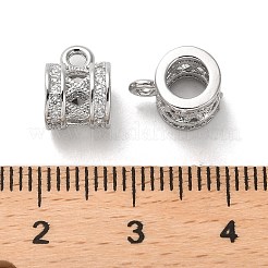 Brass Micro Pave Cubic Zirconia Tube Bails&nbsp;ZIRC-P112-02P