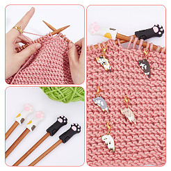 DIY Cat & Paw Print Knitting Tool Sets&nbsp;HJEW-NB00096