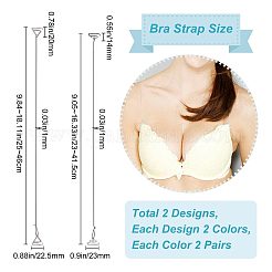 8 Pairs 4 Style Adjustable Transparent Bra Straps&nbsp;FIND-GF0003-54