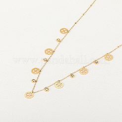 Stainless Steel Clover Bib Necklace&nbsp;QC7472-1