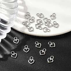 SHEGRACE Brass Heart Charms&nbsp;XGR0161P-100P