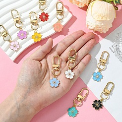 Alloy Enamel Sakura Pendant Decorations&nbsp;HJEW-YW00019-01