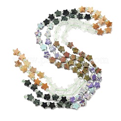 5 Styles Synthetic Imperial Jasper & Natural Topaz Jade & Quartz Crystal & Unakite & Kambaba Jasper Beads Strands&nbsp;G-D095-A01