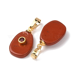 Natural Red Jasper Pendants&nbsp;G-P628-02G-01