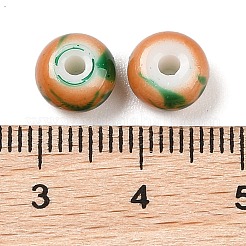 Opaque Spray Painted Glass Beads&nbsp;GLAA-G118-01V