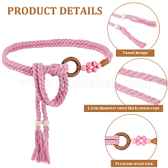 1Pc Handmade Weaving Cotton Tassel Waist Belts for Women Ladies Dress&nbsp;AJEW-CP0010-25A