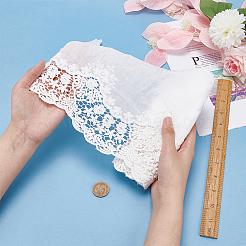 Cotton Lace Embroidery Flower Fabric&nbsp;DIY-XCP0003-87