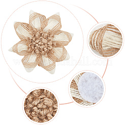 12Pcs 3 Style Braided Jute Flower Ornament Accessories&nbsp;DIY-GF0006-35