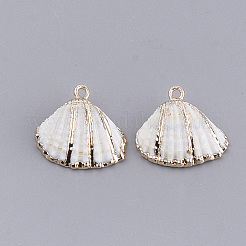 Electroplate Sea Shell Pendants&nbsp;X-SSHEL-S261-06