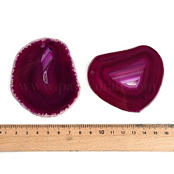 Dyed & Heated Natural Agate Slice Big Pendants&nbsp;GG-CBAAF67-02A