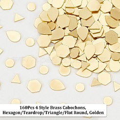 160Pcs 4 Style Brass Cabochons&nbsp;KK-OC0001-39