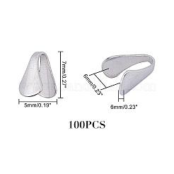 304 Stainless Steel Folding Crimp Cord Ends&nbsp;STAS-UN0007-90P