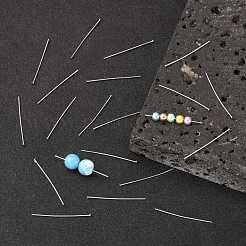 Tarnish Resistant Jewelry Tools and Equipment Decorative Stainless Steel Flat Head Pins&nbsp;X-STAS-E023-0.6x30mm