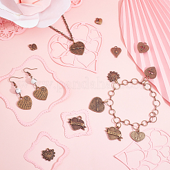 Alloy Pendants for Valentine's Day&nbsp;PALLOY-PH0001-06AB