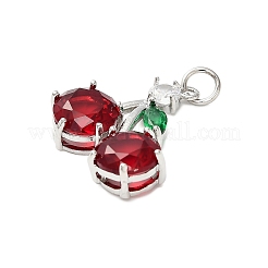 Brass Micro Pave Cubic Zirconia Pendants&nbsp;KK-L229-02P-02