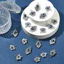 10Pcs Evil Eye Alloy Resin Pendants&nbsp;PALLOY-FS00058-02