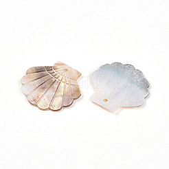 Natural Freshwater Shell Carved Pendants&nbsp;SHEL-N036-15