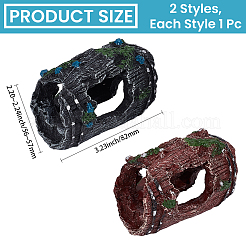 2Pcs 2 Colors Resin Stump Display Decorations&nbsp;DJEW-GF0001-87