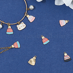 30Pcs 5 Colors Winter Theme Printed Alloy Pendants&nbsp;FIND-SC0019-61