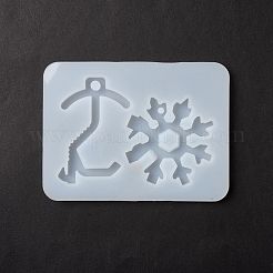 Key & Snowflake Shape DIY Pendant Silicone Molds&nbsp;DIY-F114-17