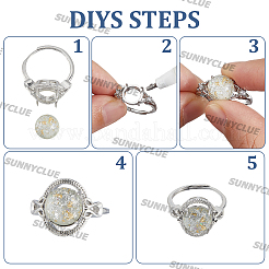 4Pcs 4 Styles Adjustable Brass Ring Components&nbsp;KK-SC0006-99