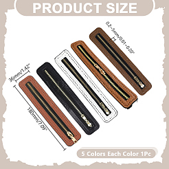 5pcs 5 colors Golden Plated Zinc Alloy Zipper&nbsp;FIND-WR0011-69