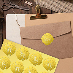 34 Sheets Well Done Self Adhesive Gold Foil Embossed Stickers&nbsp;DIY-WH0509-040