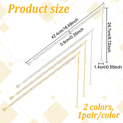 2 Pairs 2 Colors Rhinestone Chain Non-slip Bra Straps&nbsp;FIND-GO0002-48