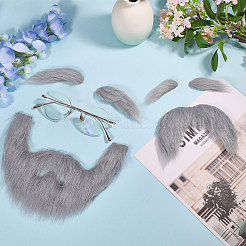4 Bags 2 Styles Polyester Christmas Santa Claus Beard&nbsp;AJEW-CA0004-95