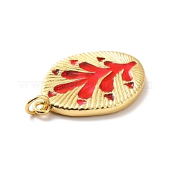 Rack Plating Brass Enamel Pendants&nbsp;KK-M230-23G