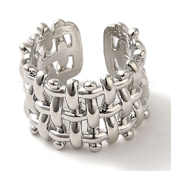 Rack Plating Brass Cuff Rings&nbsp;RJEW-H228-20P