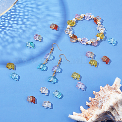 240Pcs 8 Style Transparent Spray Painted Glass Beads&nbsp;GLAA-FH0001-29