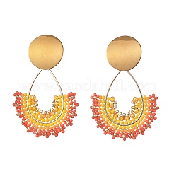 3 Pairs 3 Colors 304 Stainless Steel Dangle Stud Earring Sets for Women&nbsp;EJEW-MZ00755