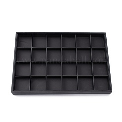 Stackable Wood Display Trays Covered By Black Leatherette&nbsp;PCT107