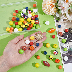 68Pcs 14 Styles Food Grade Eco-Friendly Silicone Beads&nbsp;SIL-GA0001-24A