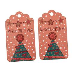 Rectangle Christmas Theme Kraft Paper Cord Display Cards&nbsp;CDIS-K003-02C